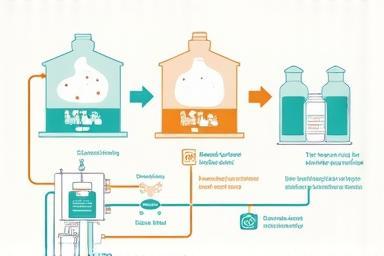 Simplified diagram illustrating the pasteurisation process
